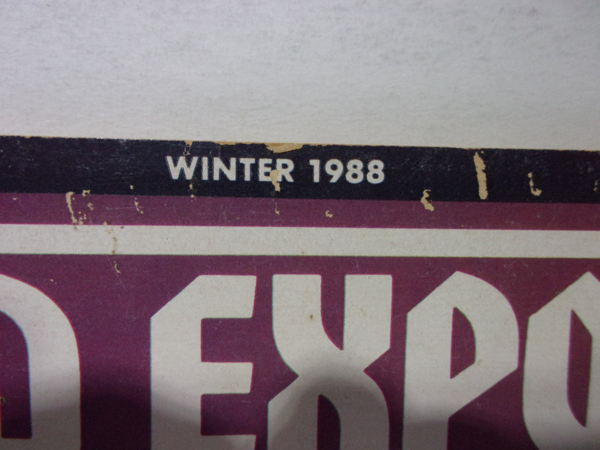 Close-up of the top portion of Forced Exposure Magazine: Chain Gang, Winter 1988 #13, showing 'WINTER 1988' print with minor wear.