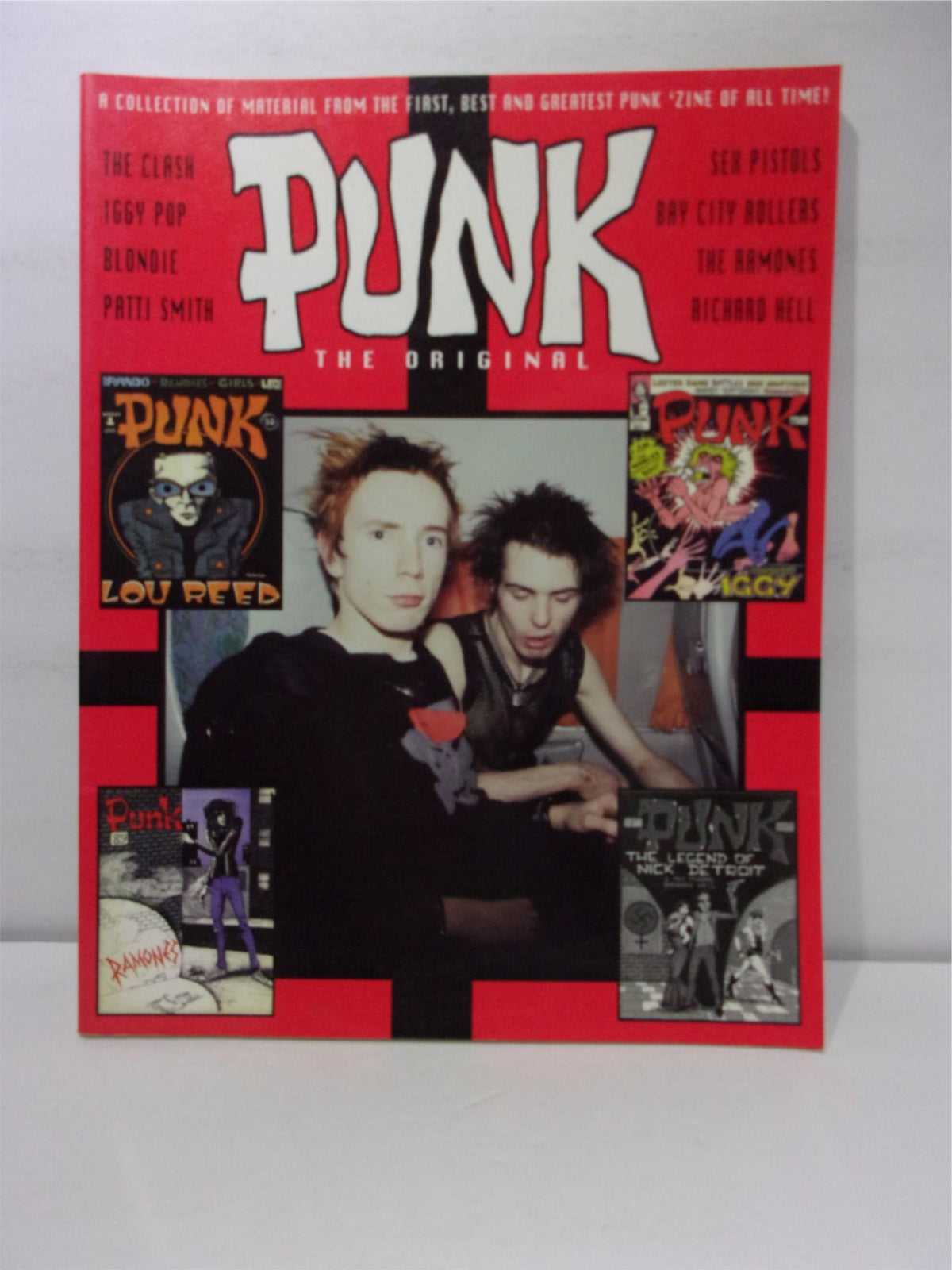 Cover of PUNK The Original Magazine: The Collection featuring iconic punk artists like Iggy Pop, Lou Reed, and Patti Smith, showcasing the vibrant history of punk music.