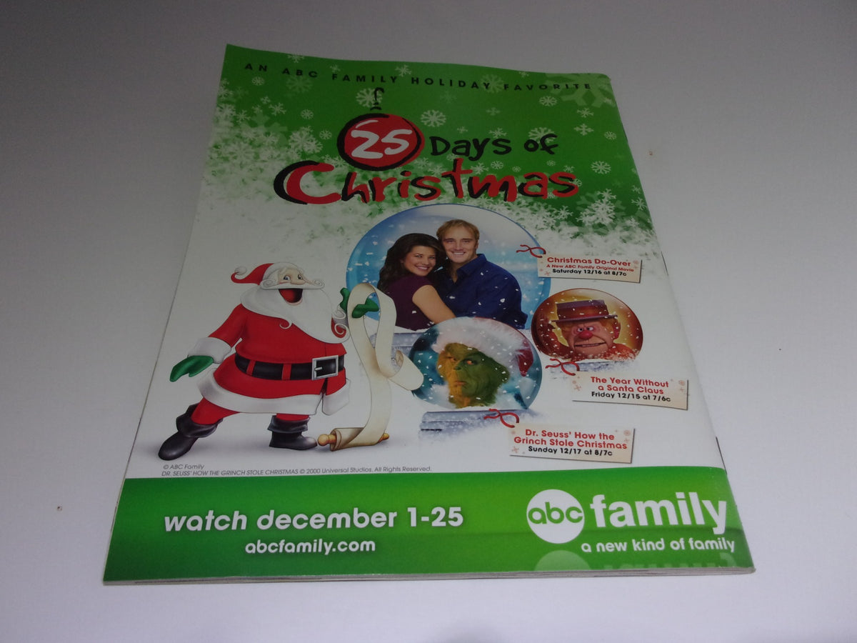 TV Guide December 11-17, 2006 Viva Las Vegas FREE ELVIS CD-ROM featuring ABC Family's 25 Days of Christmas promotional cover.