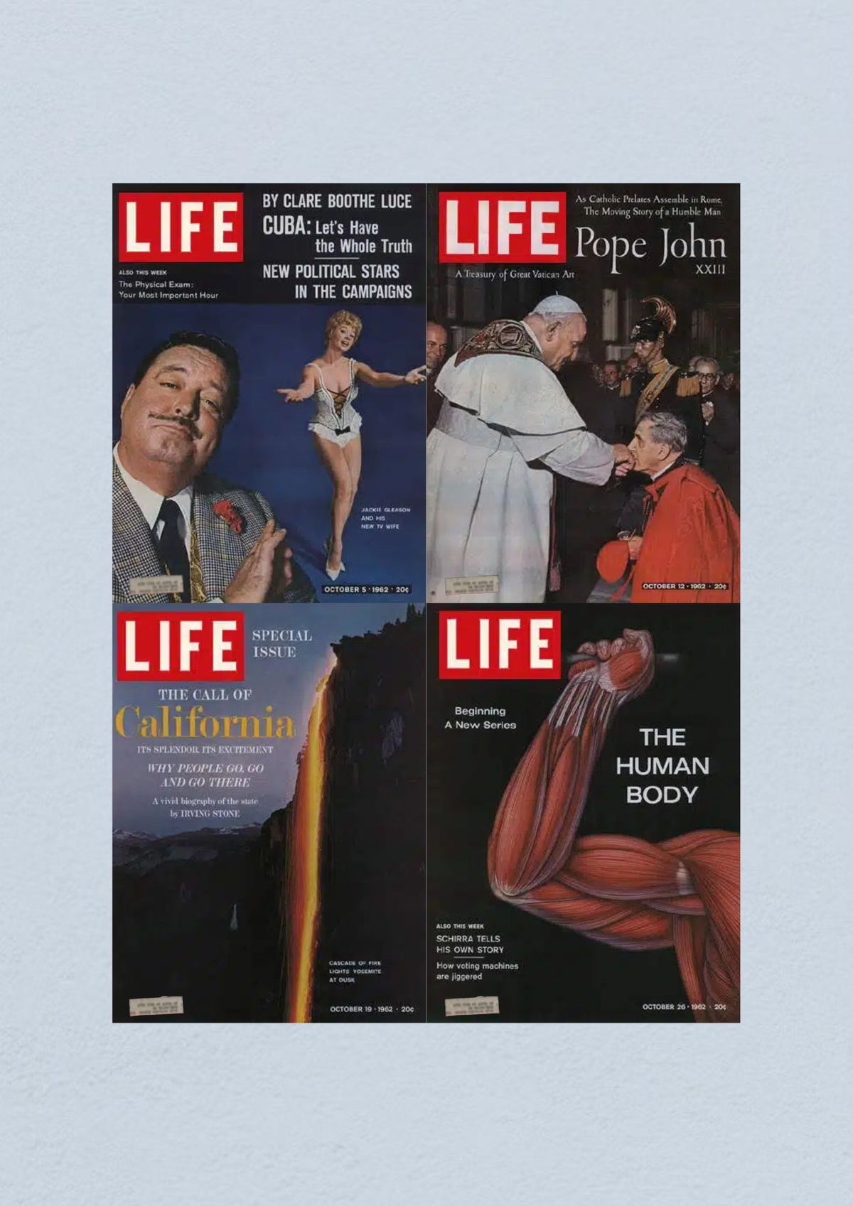 Life Magazine October 26, 1962 exploring The Human Body, featuring art, science, and societal editorials.