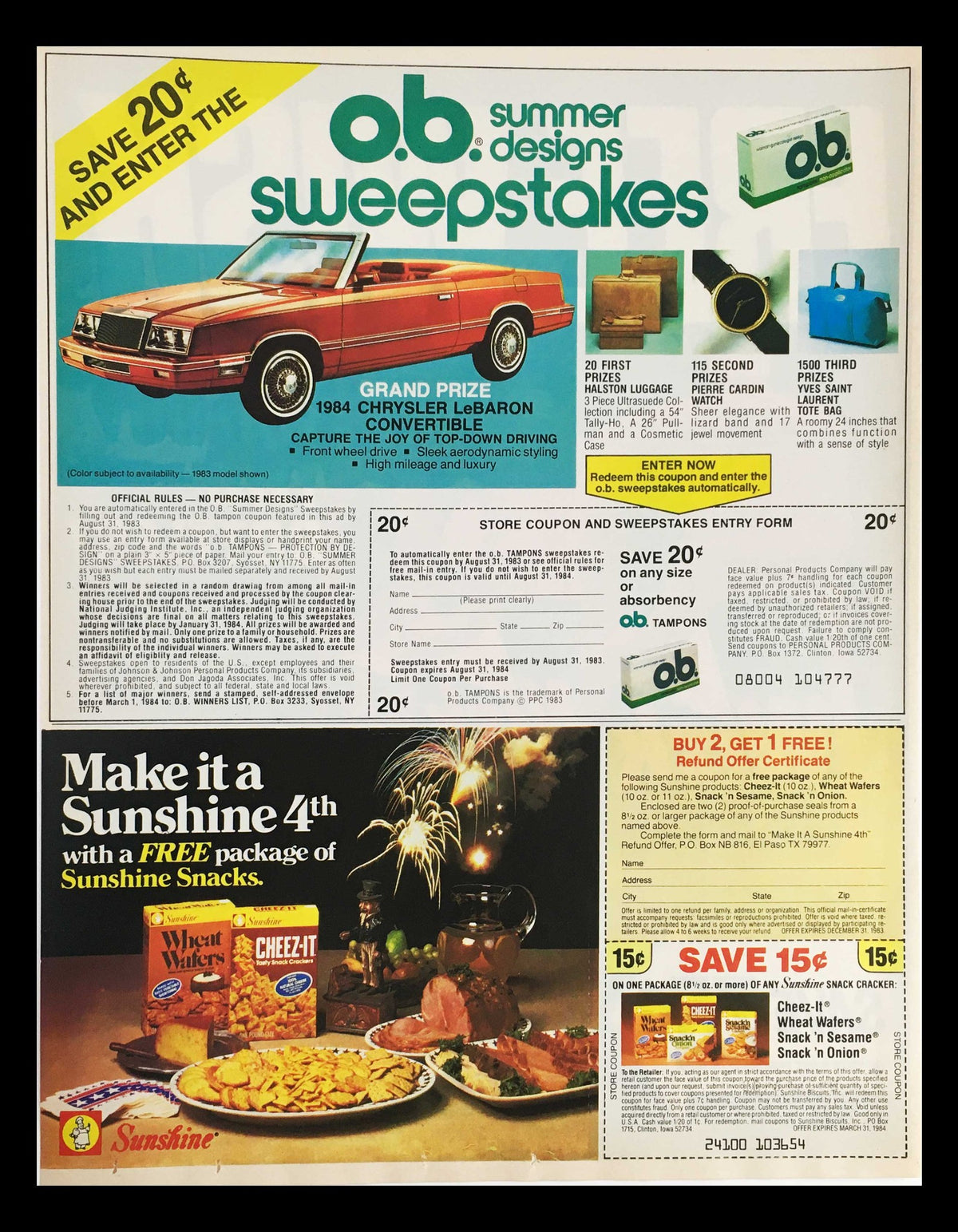 1983 Wisk Heavy Duty Laundry Detergent Circular Coupon Advertisement showcasing a vibrant illustration and promotional offers, featuring details about the product and product measurements.