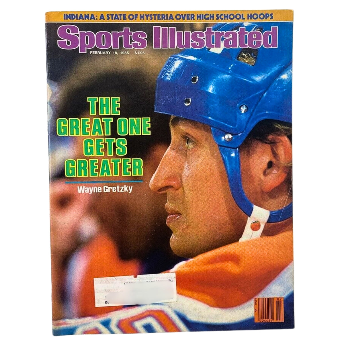 Cover of Sports Illustrated magazine showing Wayne Gretzky with the title 'Greater and Greater' from January 23, 1984.