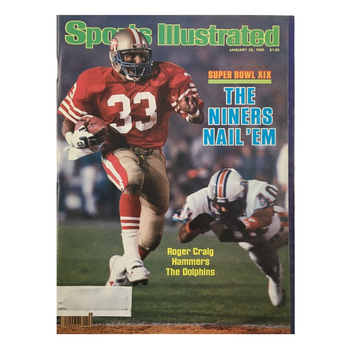 Lot of 5 1980s Sports Illustrated Magazine featuring Roger Craig on the cover, highlighting Super Bowl XIX, showcasing a pivotal moment in NFL history.