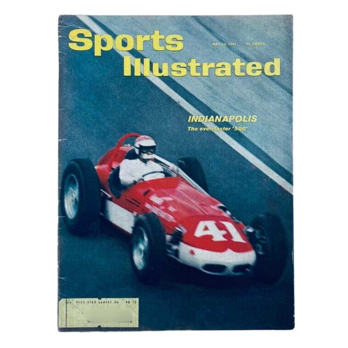 Sports Illustrated magazine cover from May 29, 1961, titled 'Indianapolis,' showcasing a red race car.