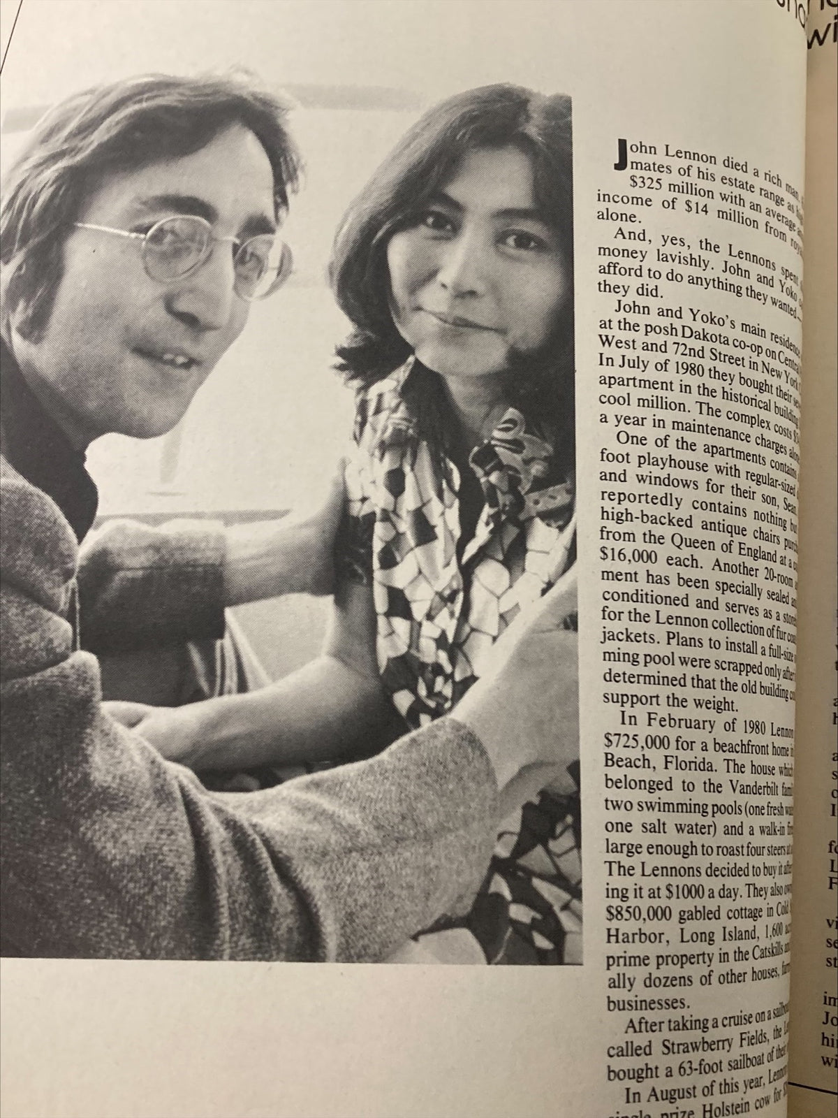 1981 The Beatles' John Lennon Yoko Ono A Memorial Album featuring a candid moment of John Lennon with Yoko Ono, reflecting their intimate partnership and artistic journey.