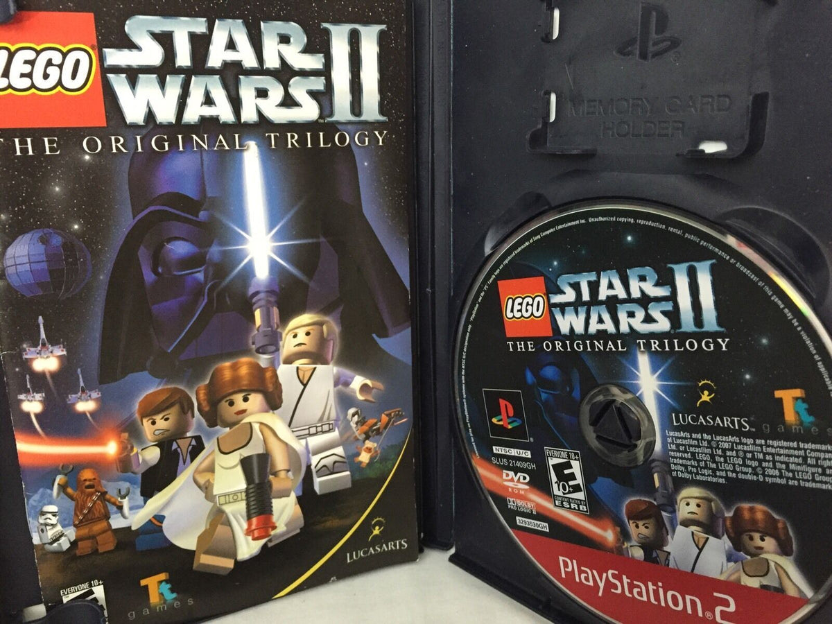 Lego Star Wars II disc and case open view, highlighting the game's artwork and branding as part of the collection 4 Devil May Cry 3 Dante's Awaken Transformers Shadow Hedgehog Lego star wars Ps2.