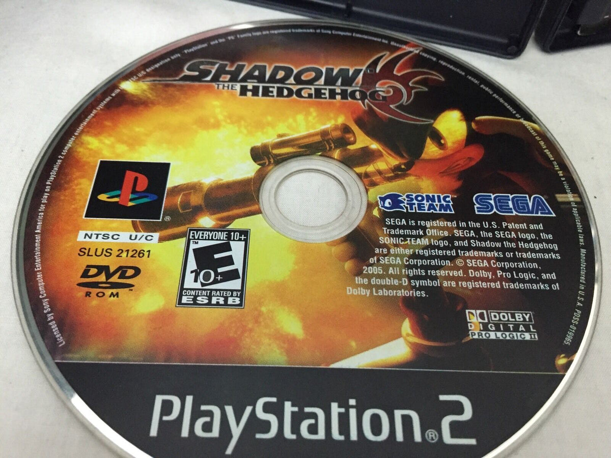 Shadow the Hedgehog PS2 game disc from the vintage gaming collection, showcasing iconic characters, part of the 4 Devil May Cry 3 Dante's Awaken Transformers memorabilia.
