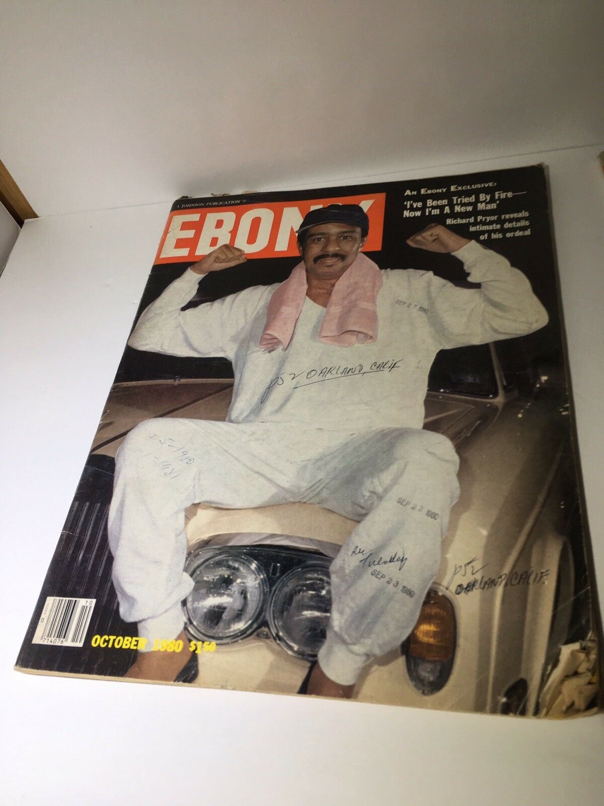 Front cover of October 1980 Vintage Ebony Magazine displaying Richard Pryor, emphasizing Black excellence and significant cultural narratives.