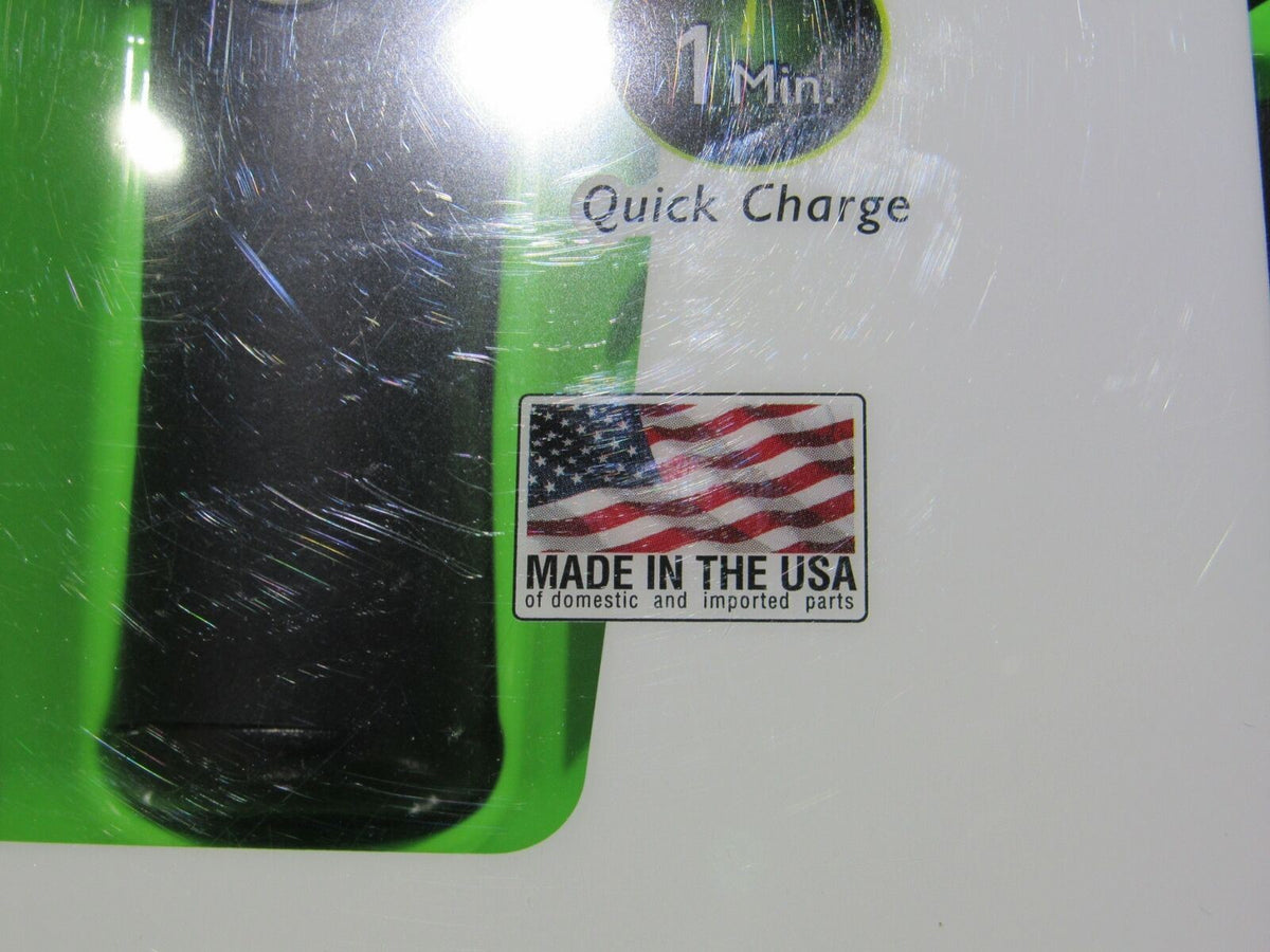 Close-up image of the Wahl Pro 9854-600 Lithium-ion Rechargeable Hair Trimmer box highlighting the 'Made in the USA' label.