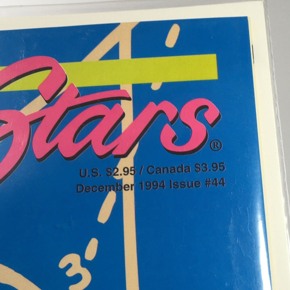 Close-up of Beckett Future Stars: December 1994 Issue #44 highlighting the magazine title and issue information, including price and publication date.