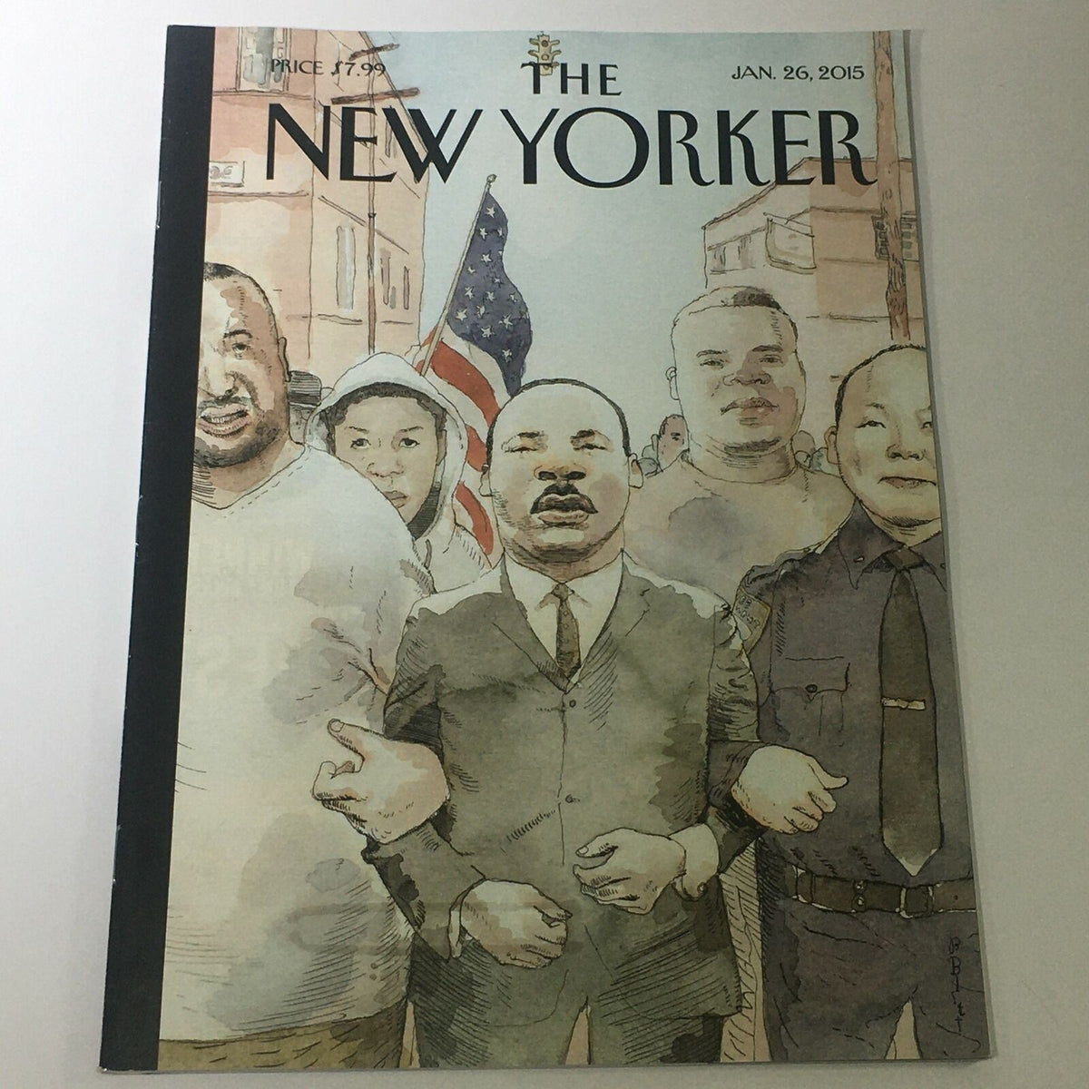 The New Yorker Magazine January 26, 2015 cover featuring an illustration of Martin Luther King, Jr. by Barry Blitt, depicting themes of civil rights and social justice.