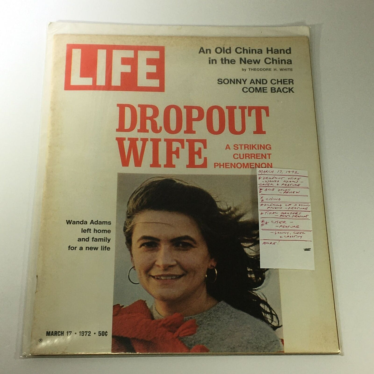 Life Magazine March 17 1972 Dropout Wife Wanda Adams Cover Story Vintage Collectible