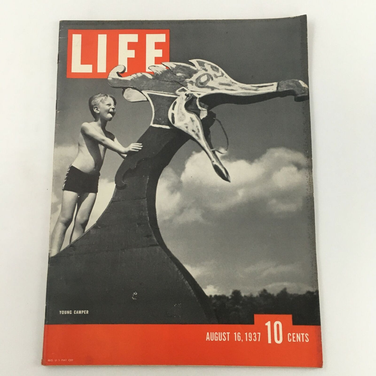 Life Magazine August 16 1937 - Young Camper at Boys Summer Camp - Vintage Collectible