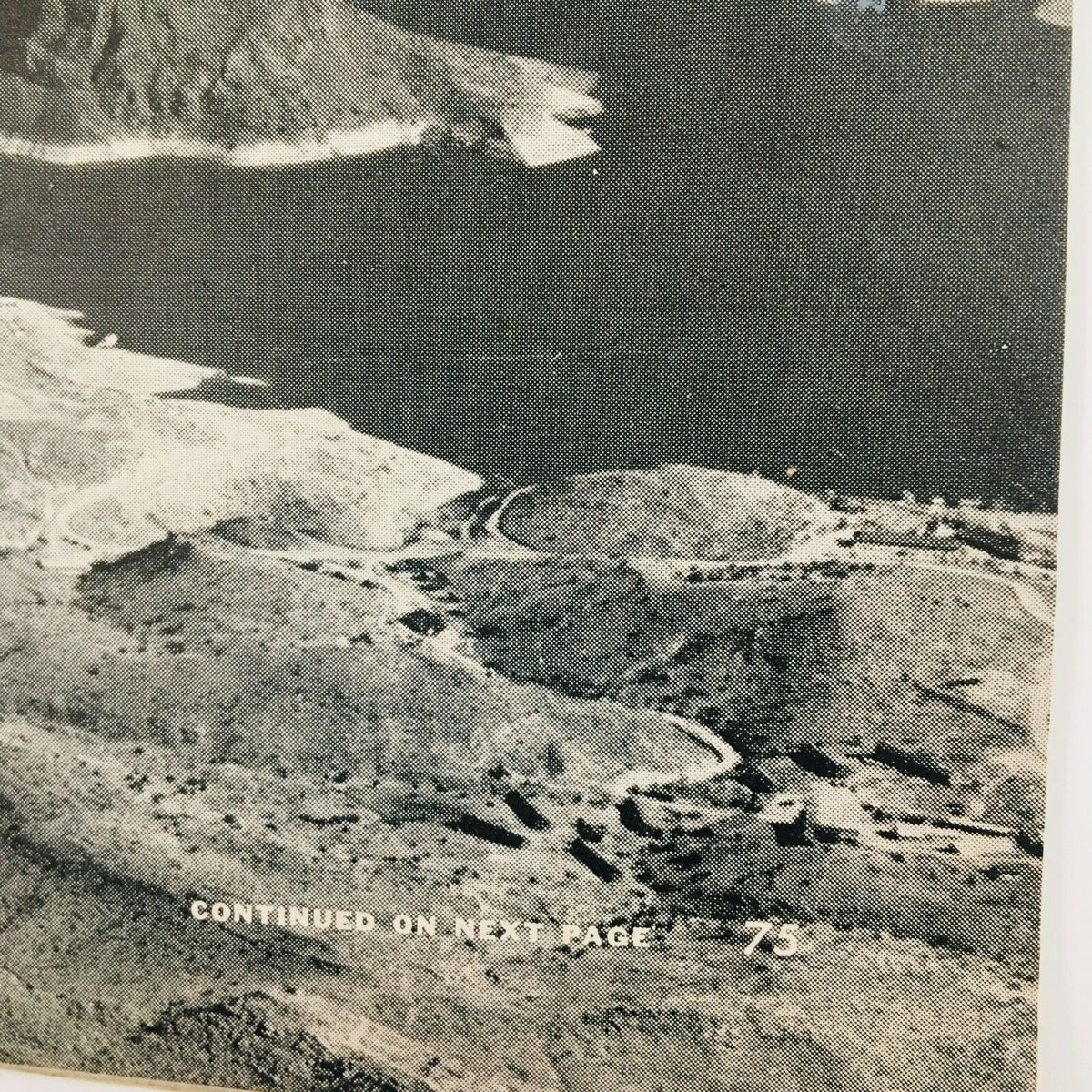 Final continuation page from VTG Life Magazine May 13 1940, showing a close-up aerial view of the landscape near Elephant Butte Dam.