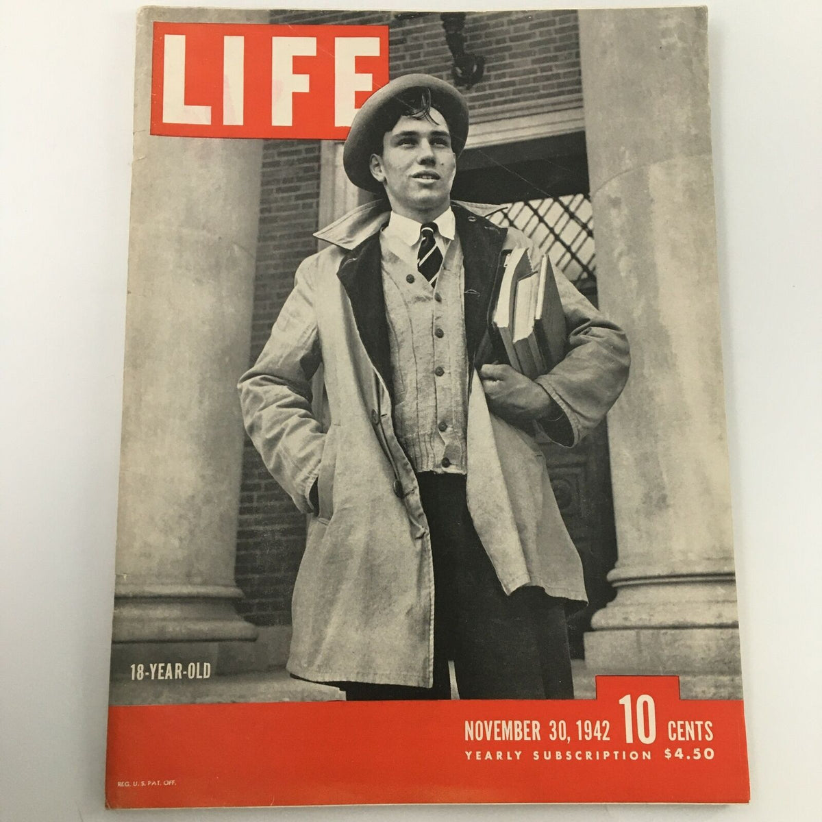 VTG Life Magazine November 30 1942 featuring an 18-year-old George Patton on the cover, showcasing vintage journalism and historical significance from World War II.