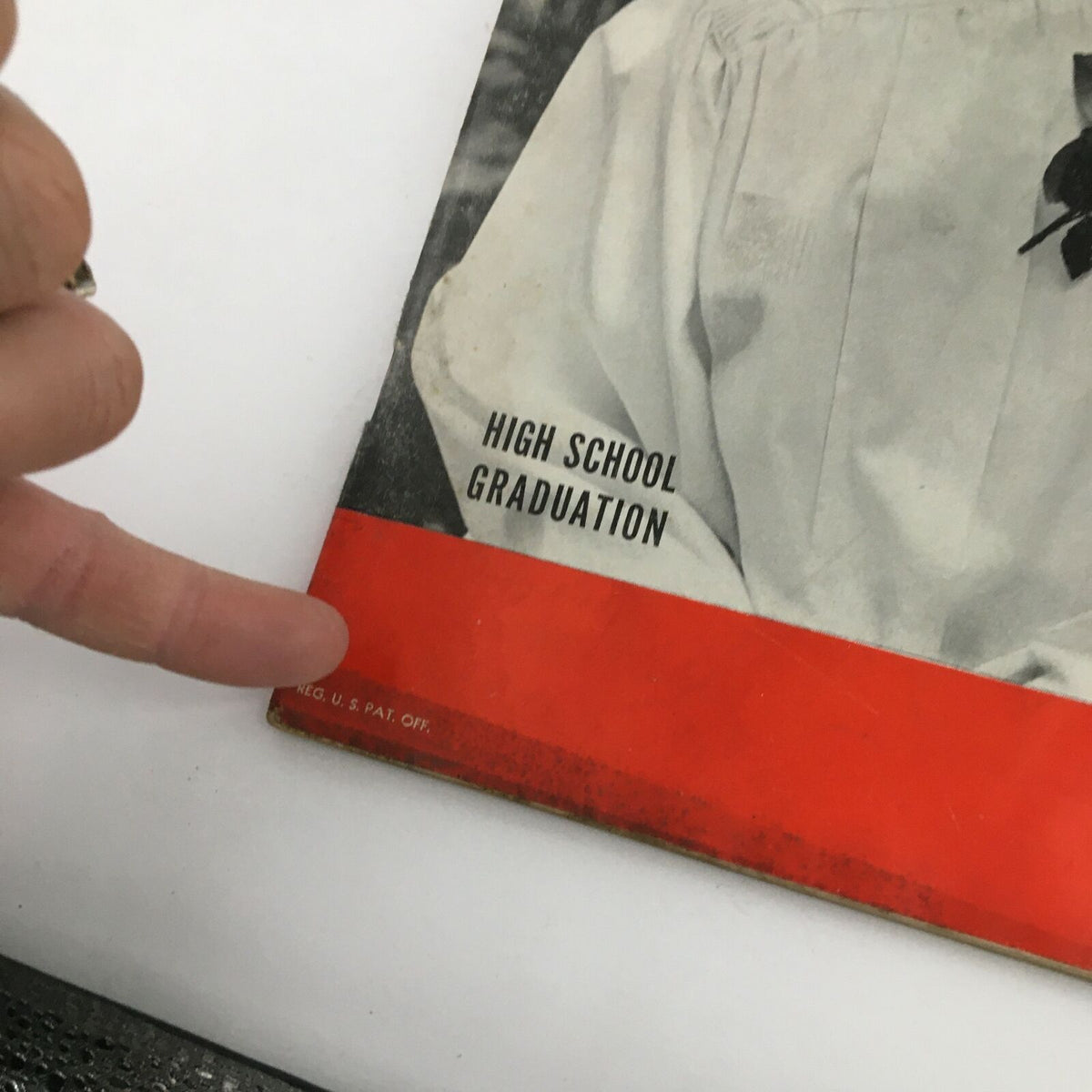Cover detail of Life Magazine June 14 1943 featuring a photograph of a high school graduation with graduation text highlighted.