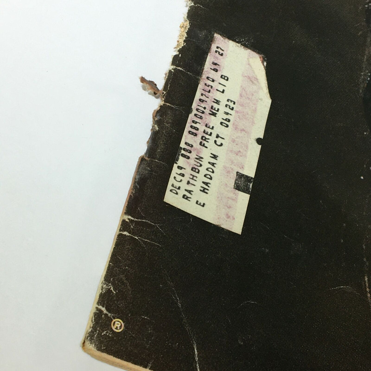 Back cover detail of the Vintage Life Magazine from September 12, 1969, displaying an address label and minor wear, emphasizing its vintage authenticity.