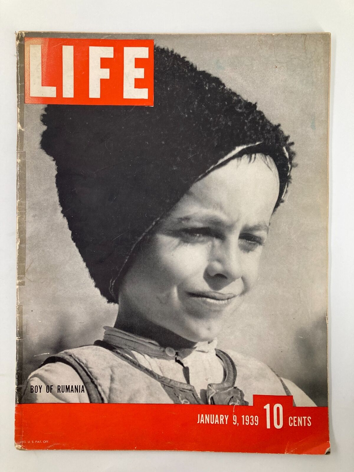 Life Magazine January 9 1939 Featuring Portrait of Romanian Boy - Vintage Collectible