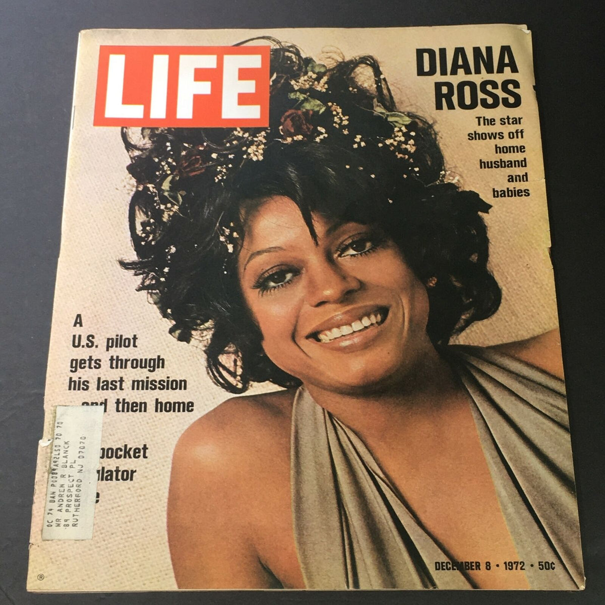 VTG Life Magazine December 8 1972 featuring Diana Ross on the cover, showcasing her influence on music and culture, alongside an article about a U.S. pilot's last mission.