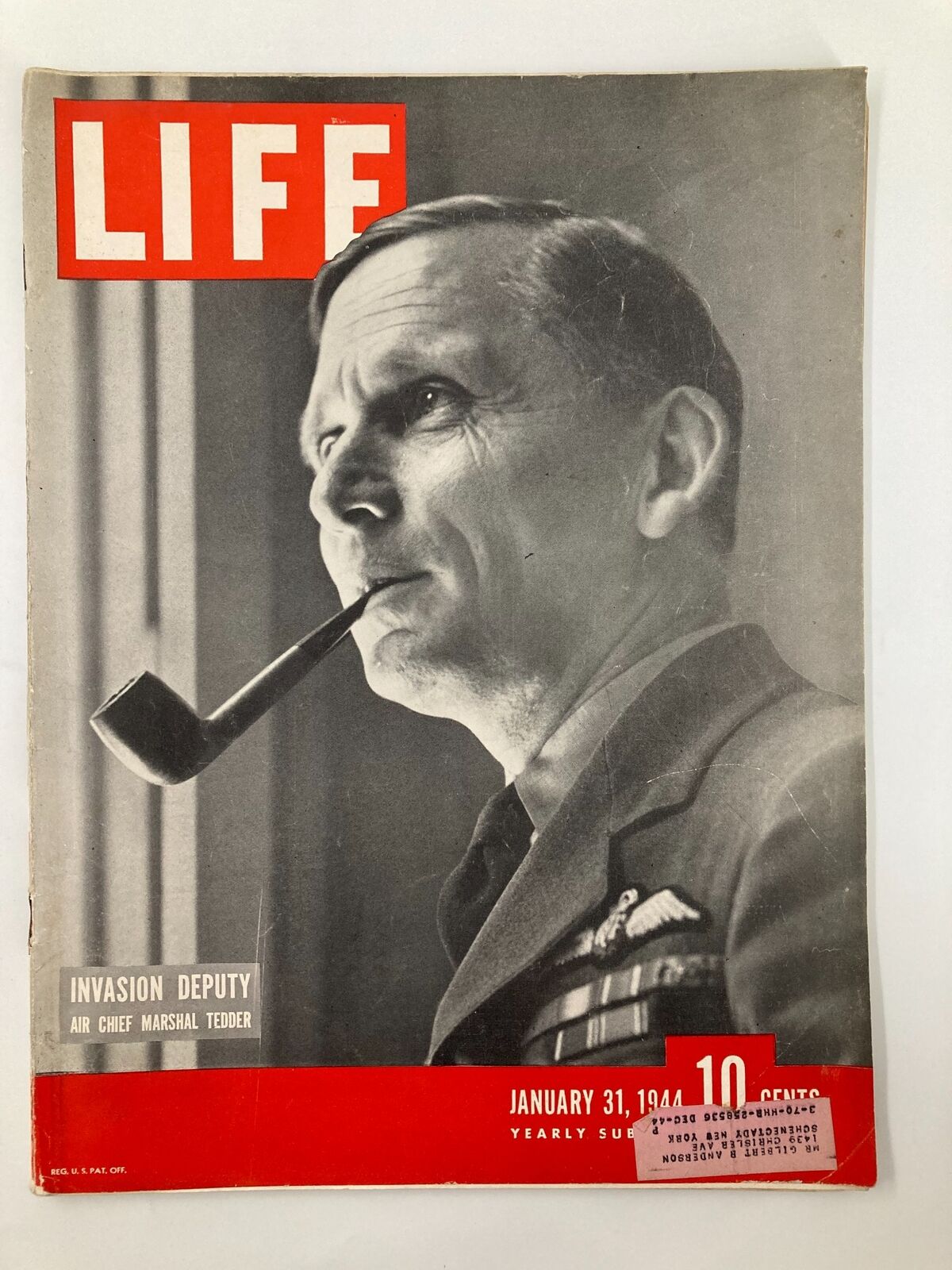 Life Magazine January 31 1944 Featuring Invasion Deputy Air Chief Marshal Tedder