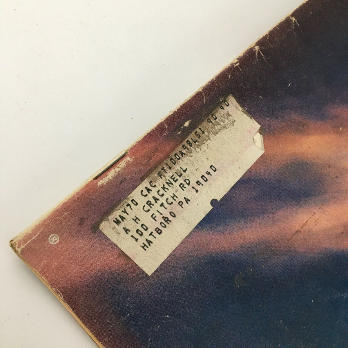 Address label on the back cover of the VTG Life Magazine October 25, 1968, featuring Wally Schirra and the Apollo 7 crew.