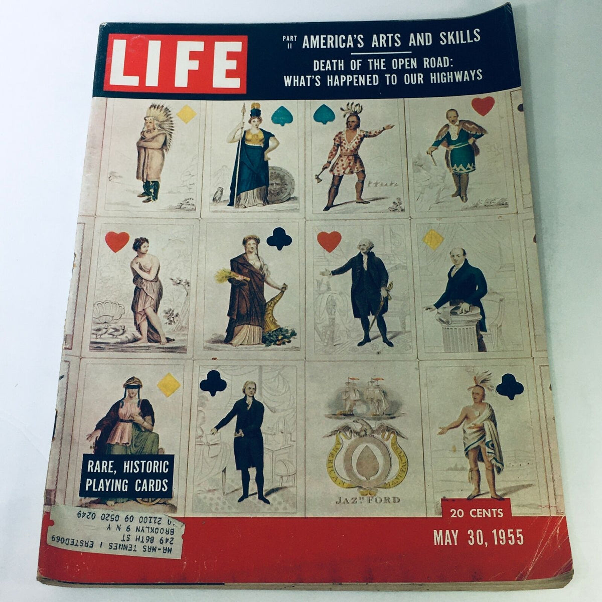 Cover of VTG Life Magazine May 30 1955 featuring illustrations related to America's Arts and Skills, with the title prominently displayed.