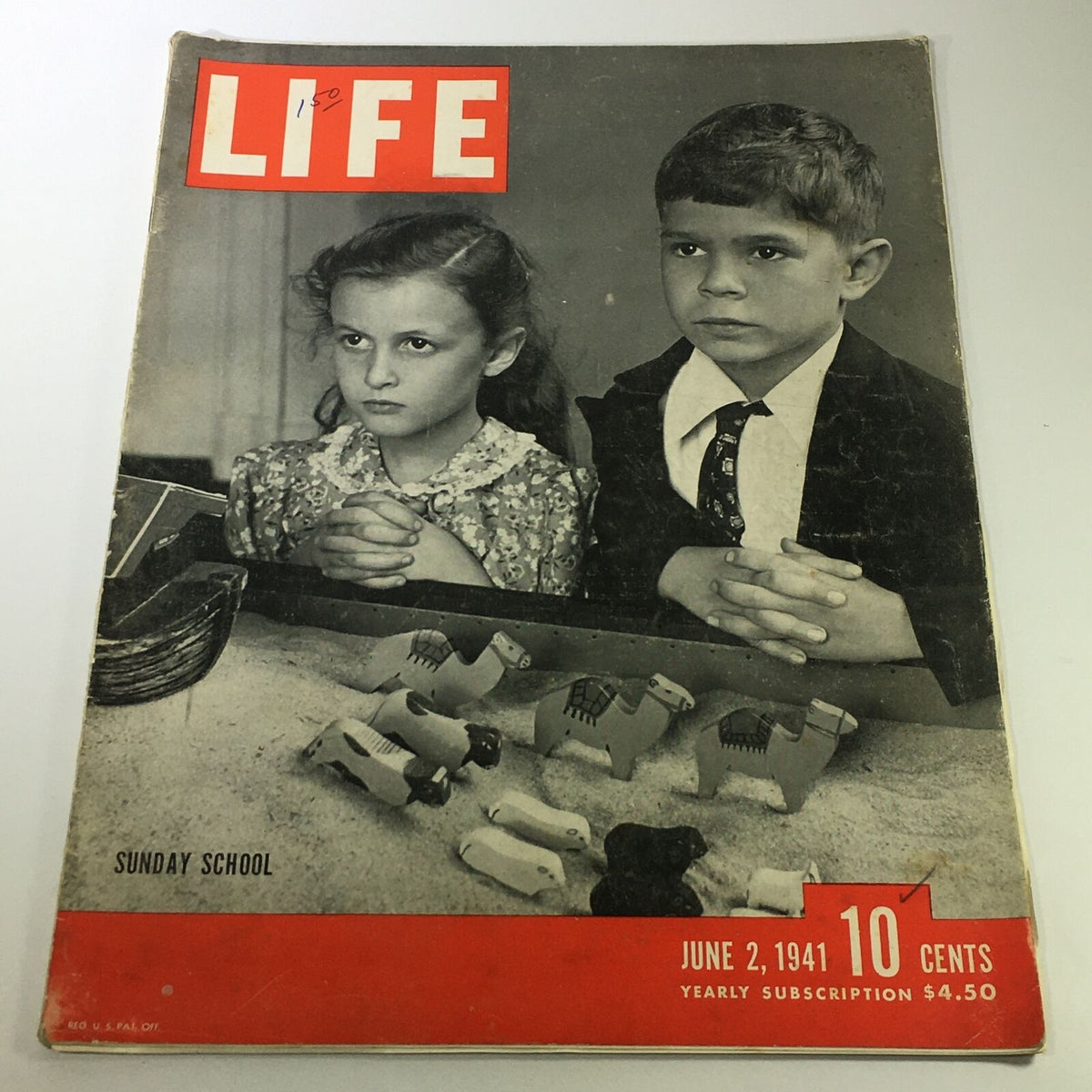 Cover of VTG Life Magazine June 2 1941 featuring two Sunday school children, showcasing vintage photography and Americana.