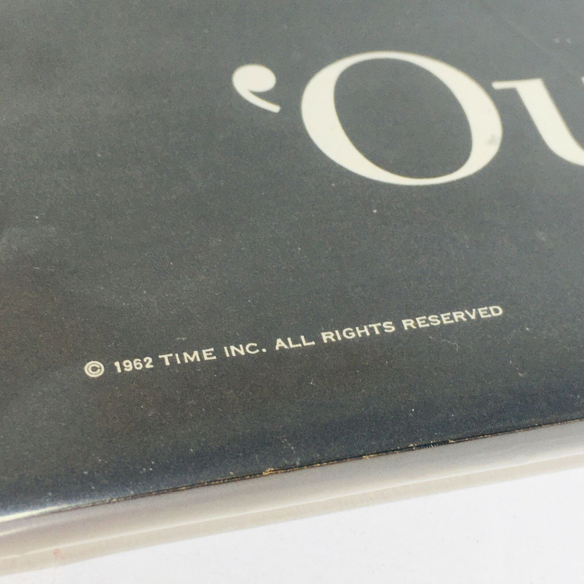 1962 Life Magazine 'Our Town' - Close-up of the copyright information on the cover.
