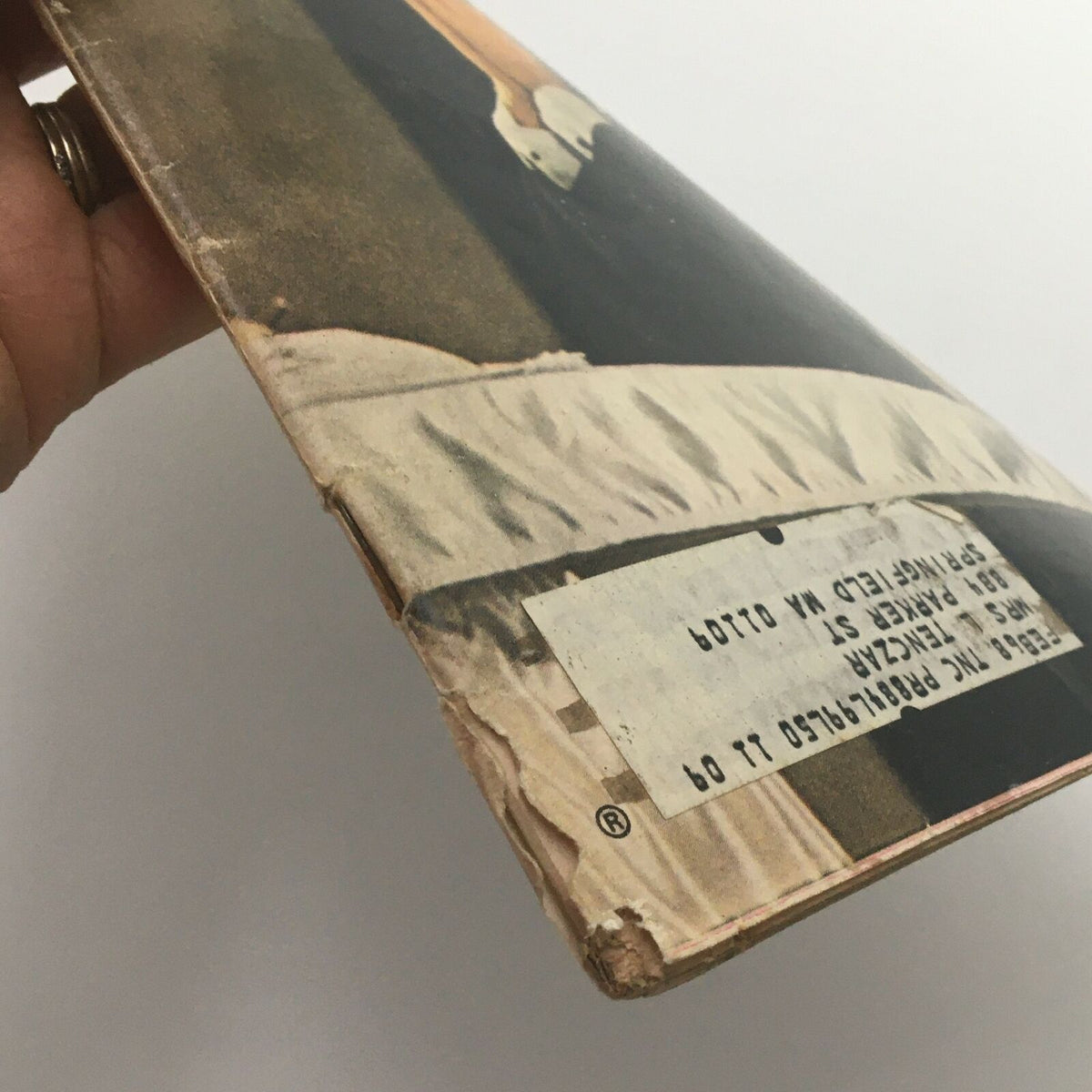 Back view of the VTG Life Magazine August 19, 1966, displaying address label and minor wear, indicative of its history and collectible value.