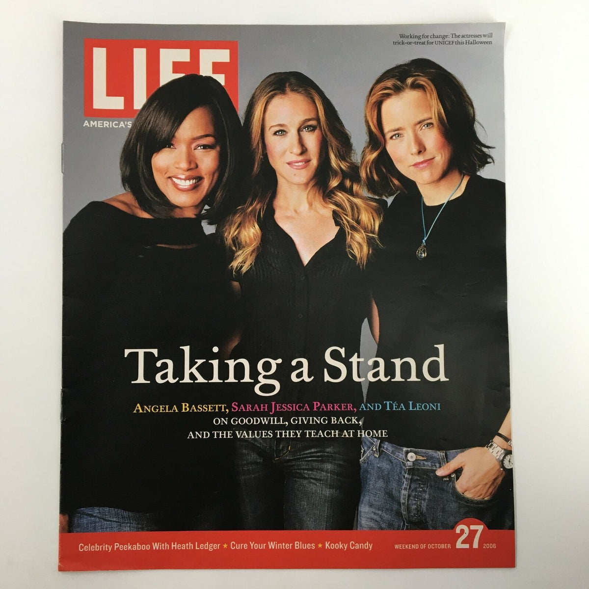 Life Magazine Newspaper Insert Angela, Sarah and Tea October 27 2006 No Label VG