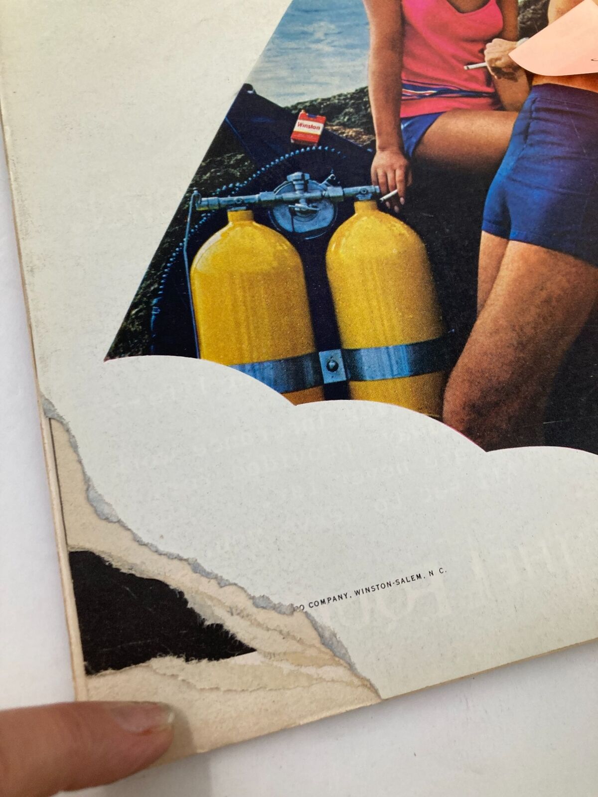 Interior page of VTG Life Magazine from May 31, 1968, showing noticeable wear and tear, highlighting the vintage character of the publication that includes historical articles on ancient Egypt.