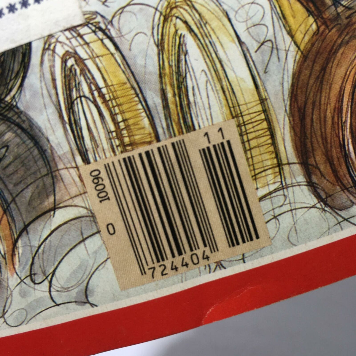 Time Magazine cover detail showing the barcode from the March 12, 1984 issue titled 'Now It's A Race', featuring unique artwork.