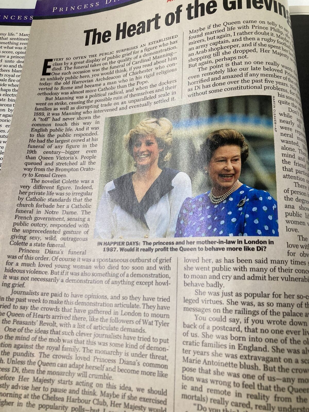 Time Magazine September 15 1997 - An article reflecting on Princess Diana of Wales's life and legacy, with images of her and the Queen.