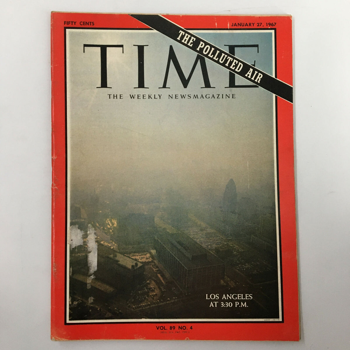 Vintage Time Magazine January 27 1967 Cover featuring Los Angeles at 3 P.M., highlighting pollution issues.
