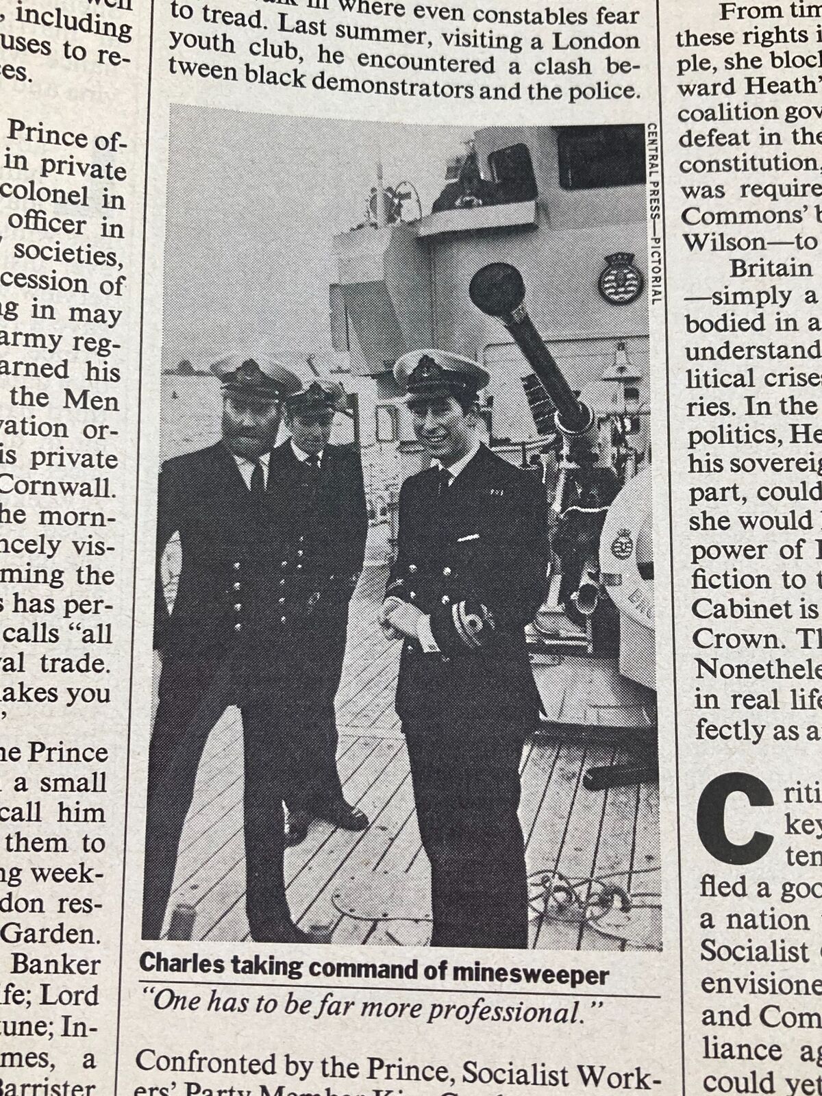 VTG Time Magazine May 15 1978 Britain's Prince Charles The Man Who Will Be King, portraying Prince Charles in naval uniform onboard a ship.