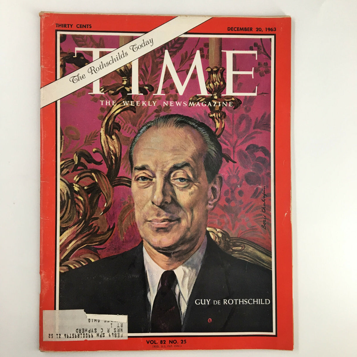 Vintage Time Magazine December 20 1963 Vol 82 #25 Guy de Rothschild Today