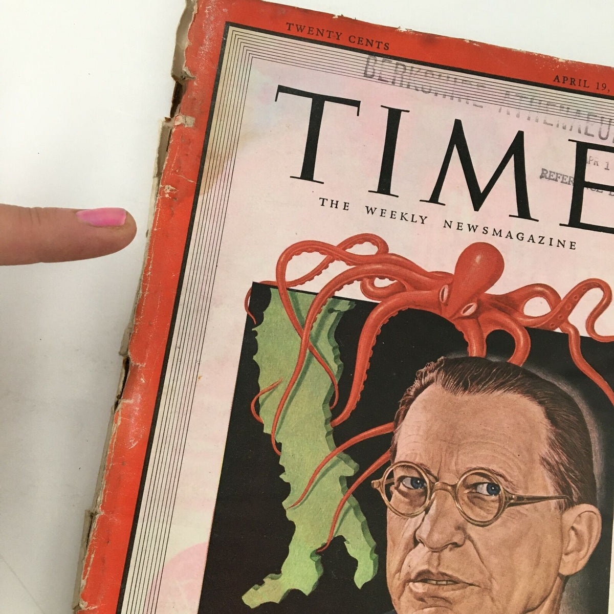 Time Magazine April 19 1948 Vol 51 #16 Premier Alcide De Gasperi of Italy