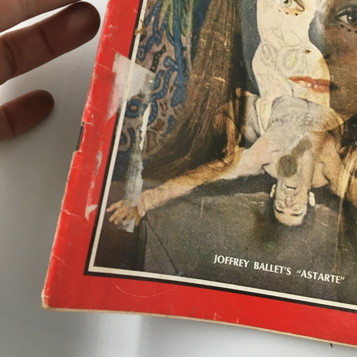 Another angle of the cover of VTG Time Magazine March 15, 1968, Vol. 91 No. 11 displaying Joffrey Ballet's 'Astarte'. The image captures the magazine's artistic design and the history of ballet in the 1960s.