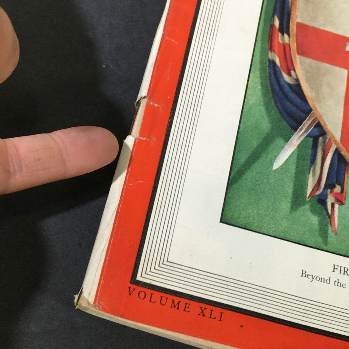 VTG Time Magazine Vol. 41 #18 May 3, 1943 - Close-up image showing edge wear of the magazine cover.