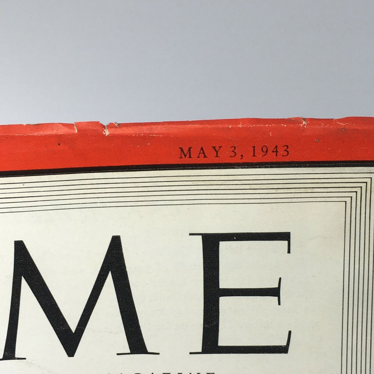 VTG Time Magazine Vol. 41 #18 May 3, 1943 - Image of the magazine spine showing the publication date.