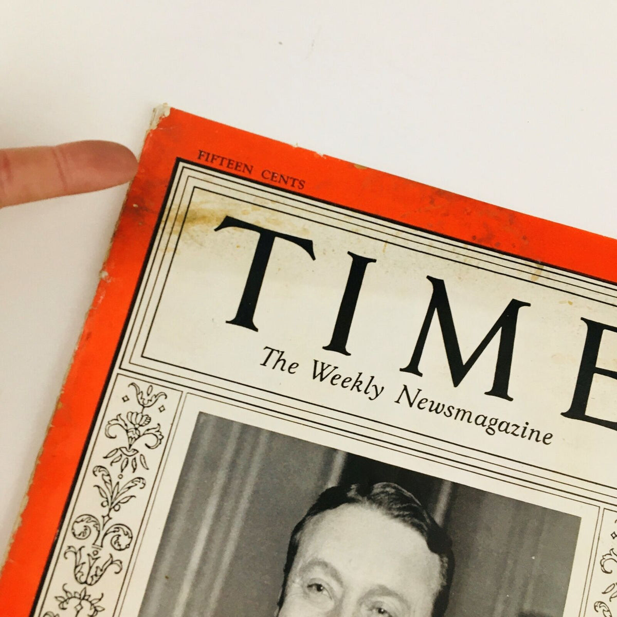Cover of VTG Time Magazine from July 5, 1937 featuring Pennsylvania Governor George Earle with visible wear and tear, showcasing its vintage character.