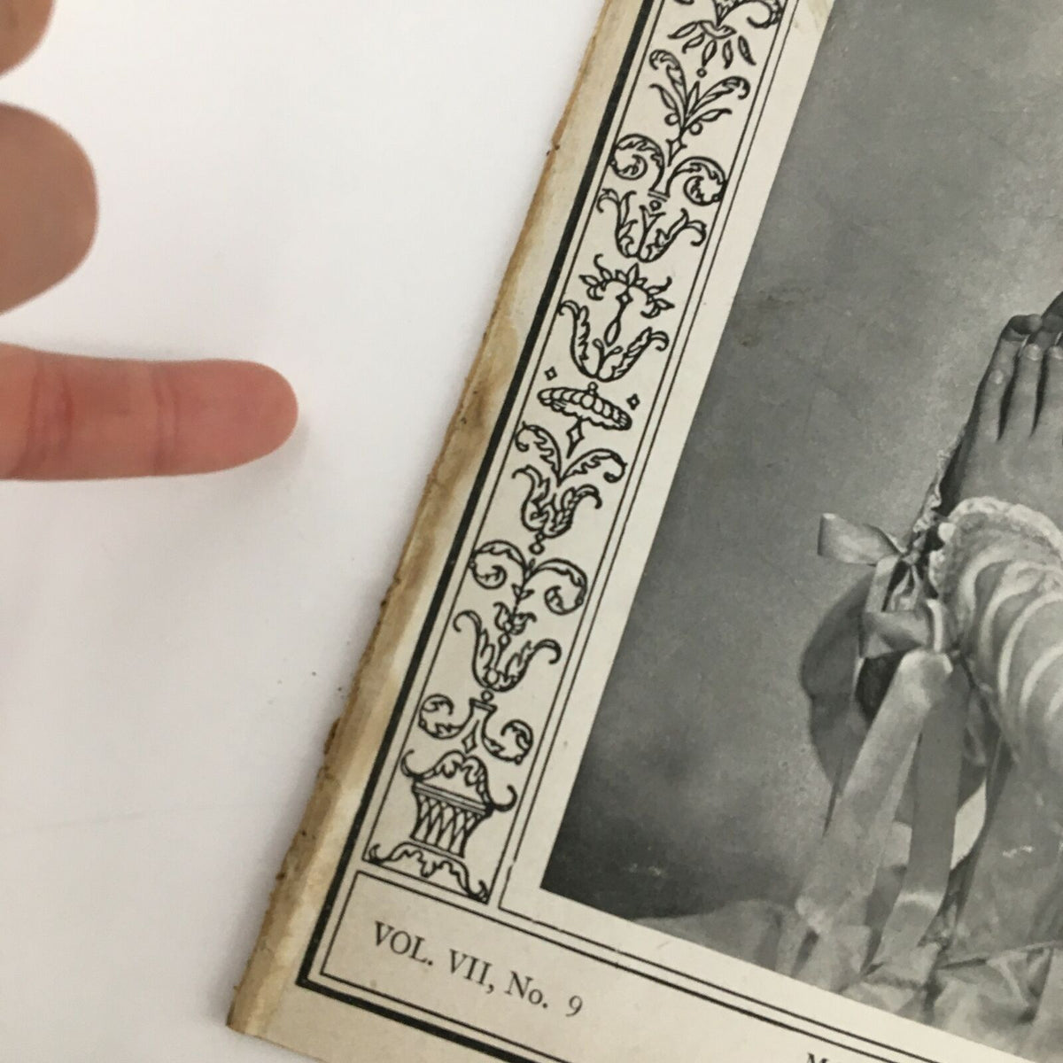 Detail shot of the edge of VTG Time Magazine March 1 1926 highlighting the vintage design and condition of the magazine.
