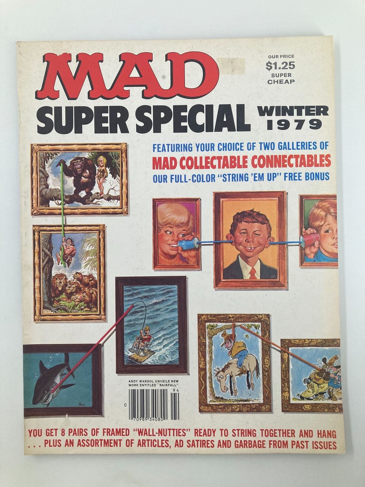 Cover of Mad Magazine Winter 1979 No. 29 Collectable Connectables, featuring colorful artwork and humorous illustrations, highlighting the magazine's nostalgic appeal and collectible nature.