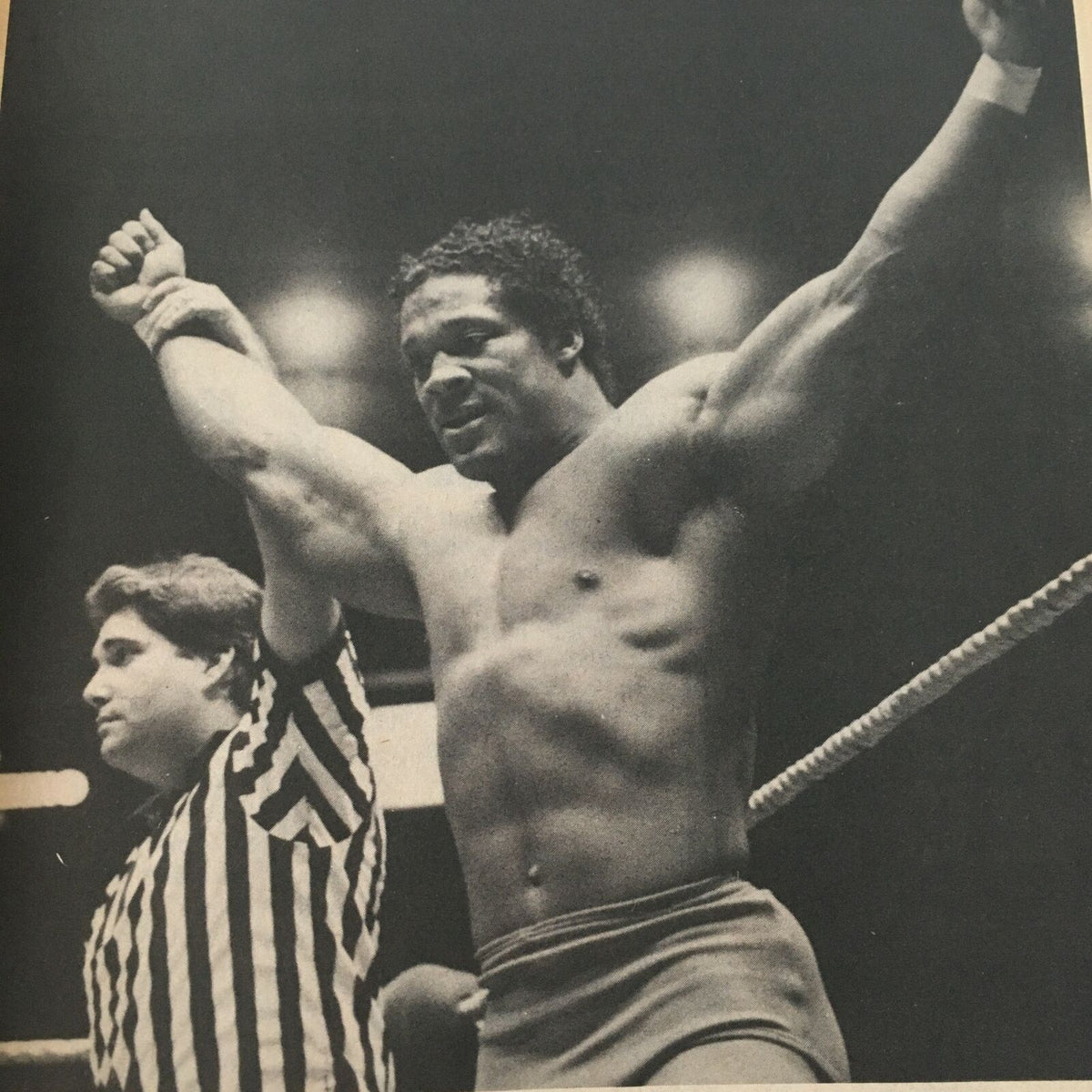 Pro Wrestling Illustrated Magazine July 1980 featuring Bruno Sammartino celebrating a wrestling victory with arms raised, depicting a significant moment in wrestling history.