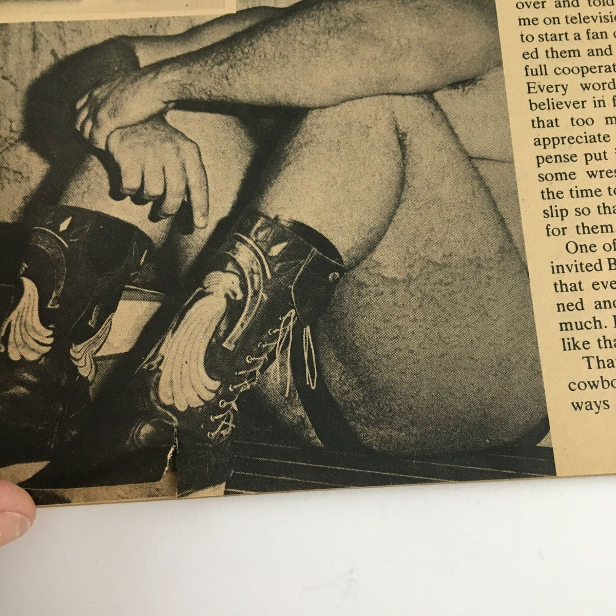 The Wrestler Magazine March 1970 displays a close-up image of a wrestler's boots, highlighting their intricate design and wear, symbolizing the vintage wrestling era.