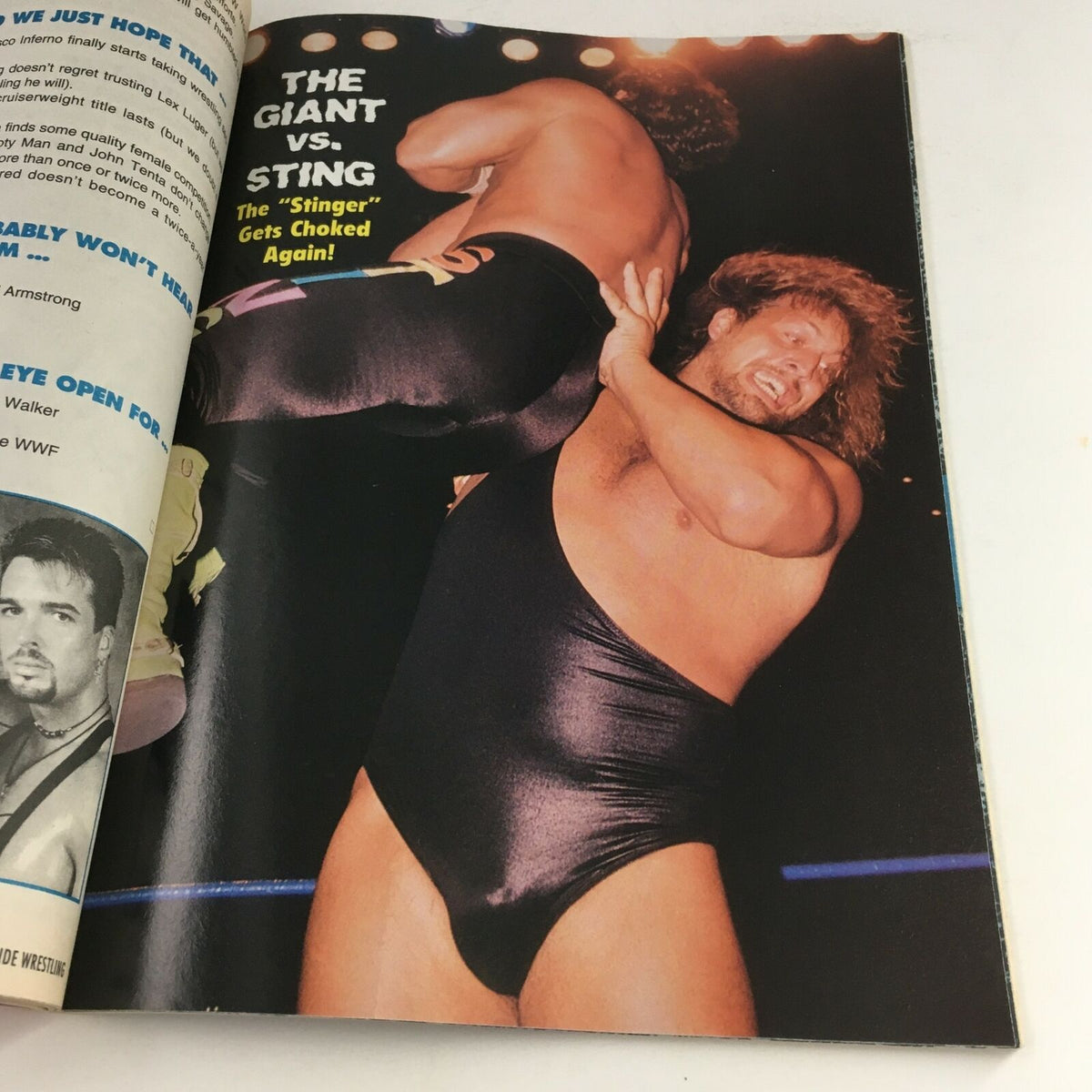 Page featuring The Giant wrestling Sting in Inside Wrestling Magazine, October 1996.