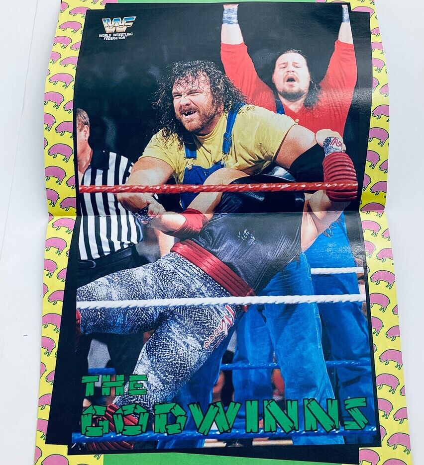 WWF World Wrestling Federation Magazine September 1996 showcasing a page spread featuring The Godwinns in action during a wrestling match, highlighting the vintage wrestling style.