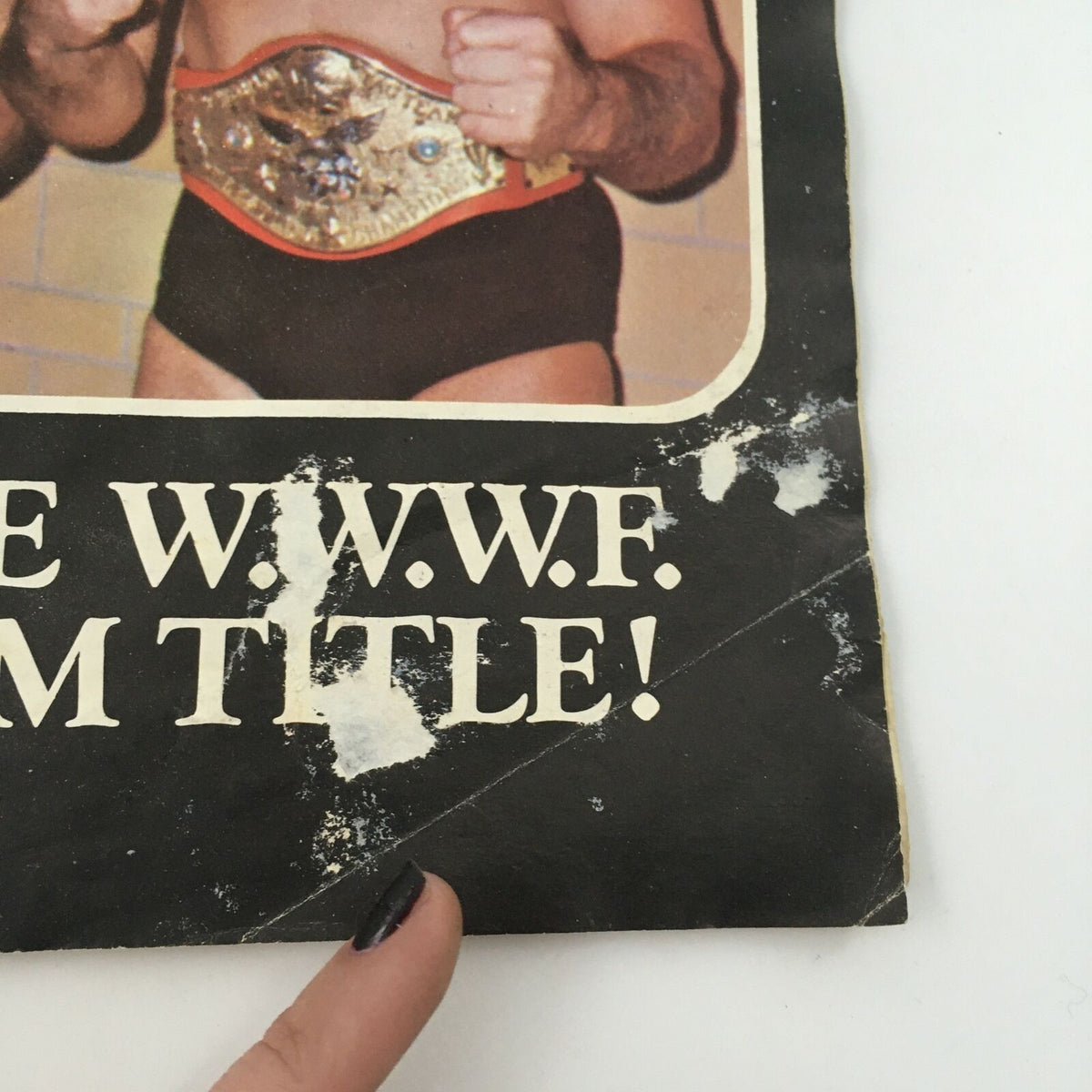 Wrestling Action Magazine Vol 1 #4 - Cover page featuring a wrestler with the championship belt.