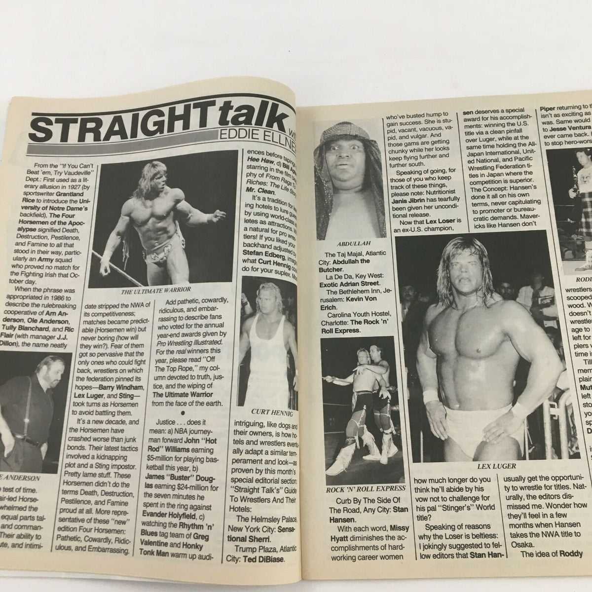 Sports Review Wrestling Magazine February 1991 Jerry Lawler & The Bulldog