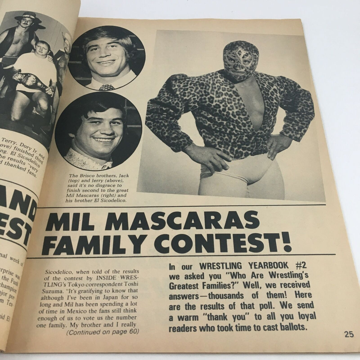Inside Wrestling Magazine November 1972 Bruno Sammartino vs Morales No Label